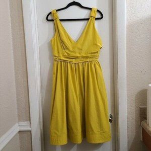 Anthropologie Hitherto Silk Blend Fit Flare Sleeveless Dress Size 8